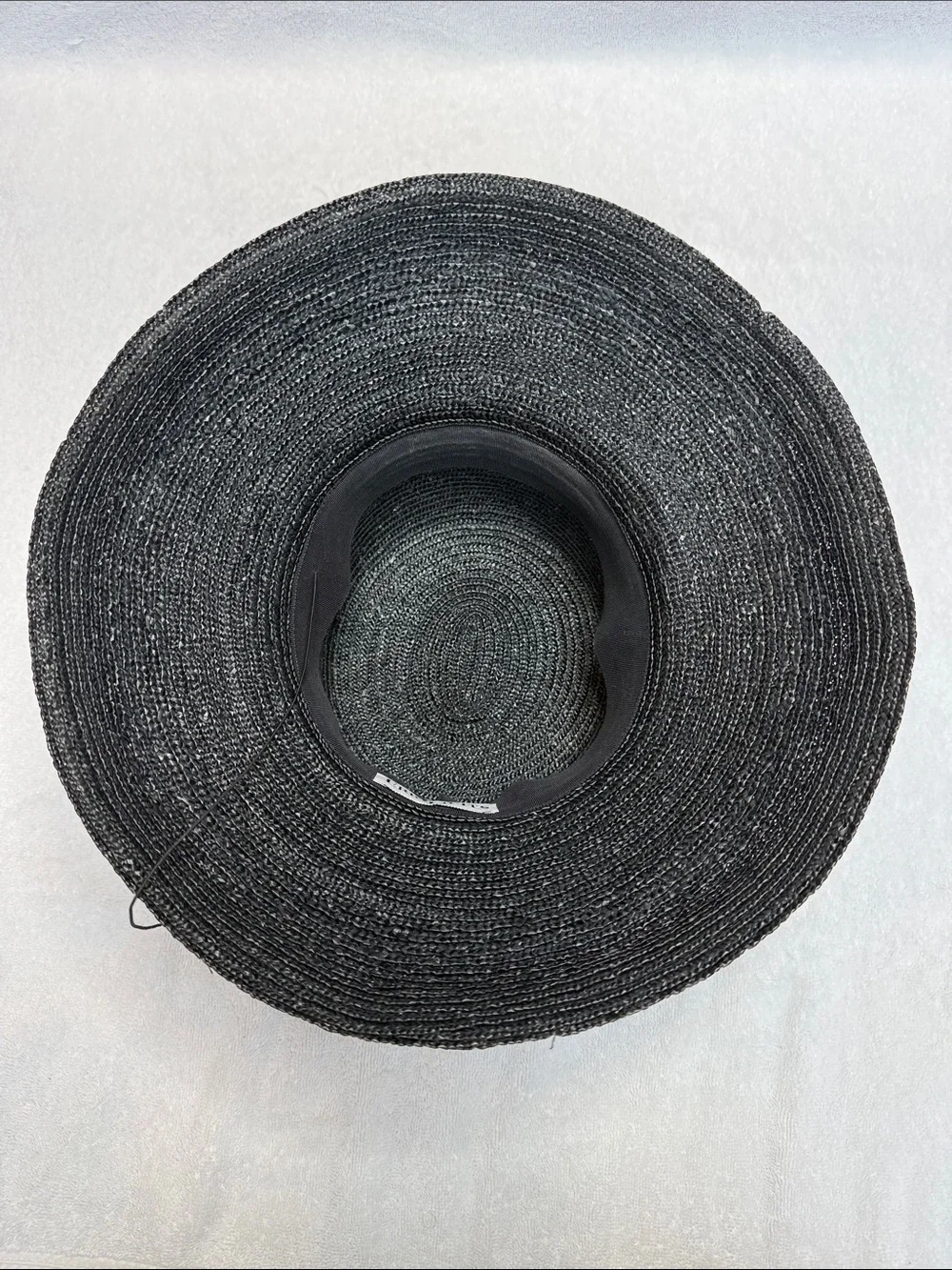 Eric Javits Black Braided Straw Sun Hat | Wire Rim | VGUC - Picture 8 of 11
